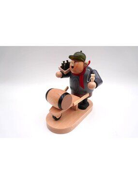 KWO A21517 Beer Trader Incense Smoker 19cm Erzgebirge Germany Open Box